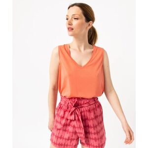 Débardeur col V en maille fluide femme - XXL - orange - GEMO orange - Publicité