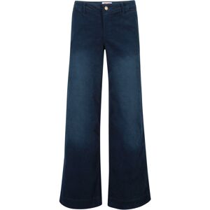 bonprix Pantalon velours côtelé, WIDE bleu 44/38/40/42/46/48/50/52/54/56 - Publicité