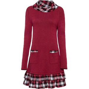 bonprix Robe en maille bi-matière rouge 58/60/54/56/38/40/42/44/50/52/46/48 - Publicité