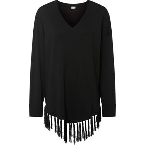 bonprix Poncho à franges noir 34/36/38/40/54/56/50/52/46/48/42/44 - Publicité