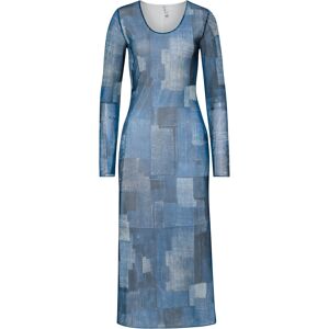 bonprix Robe longue style patchwork bleu 42/44/46/48/34/36/38/40 - Publicité