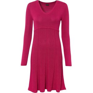 bonprix Robe en maille, taille courte fuchsia 34/36/46/48/42/44/38/40/50/52 - Publicité