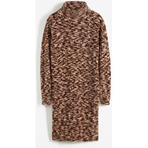 bonprix Robe en maille avec col roulé en polyester recyclé marron 42/44/38/40/50/52/54/56/46/48 - Publicité