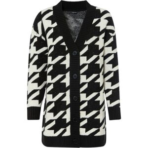 Gilet long en maille à motif noir 34/36/42/44/38/40/46/48/50/52/54/56