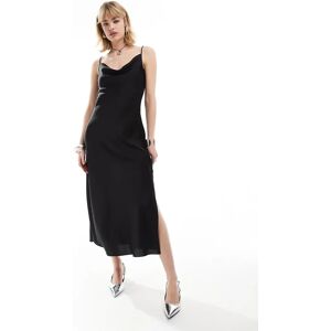 AllSaints - Hadley - Robe nuisette mi-longue en satin - Noir Noir 36 female - Publicité