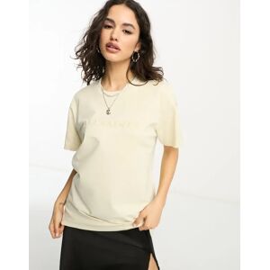 AllSaints - Pippa - T-shirt coupe boyfriend avec logo brodÃ© - Ã‰cru-Blanc Blanc XS female - Publicité