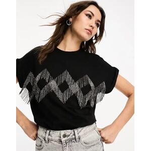 AllSaints - Zaniah Imogen - T-shirt coupe boyfriend - Noir Noir XS/S female - Publicité