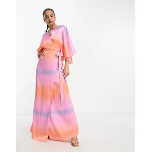 Anaya - Robe portefeuille longue Ã  manches kimono et imprimÃ© dÃ©gradÃ©-Multicolore Multicolore 36 female - Publicité