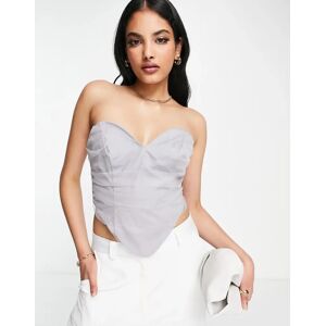 ASOS DESIGN - Going Out - Corset en tulle - Gris Gris 32 female - Publicité