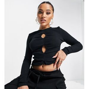 ASYOU - Top en jersey avec dÃ©coupe - Noir Noir 32 female - Publicité