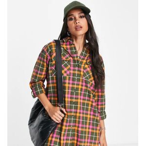 X ASOS - Lorna - ExclusivitÃ© - Robe chemise Ã  carreaux-Vert Vert 34 female