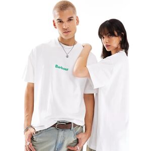 Barbour x ASOS - Marquee - T-shirt unisexe Ã  logo - Blanc Blanc 2XL unisex - Publicité