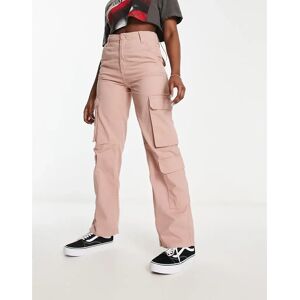 - Pantalon cargo avec cordon de serrage Ã  la taille - Vieux rose Rose 36 female