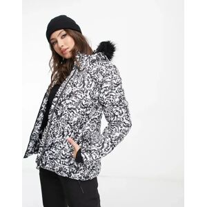 - Glamorize III - Veste de ski Ã  imprimÃ© lÃ©opard - Noir et blanc Blanc 36 female