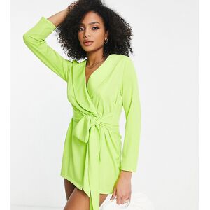 ExclusivitÃ© - In The Style - Robe blazer nouÃ©e sur le devant - Citron vert Vert 36 female