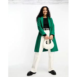 - Manteau classique style universitaire en laine mÃ©langÃ©e - Vert Vert 36 female