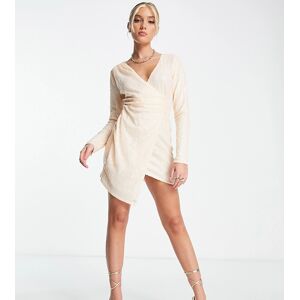 - ExclusivitÃ© - Robe courte drapÃ©e asymÃ©trique Ã  sequins - Ã‰cru-Blanc Blanc 42 female