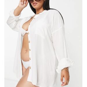 Influence Plus - Chemise de plage en gaze - Blanc Blanc 24 female - Publicité