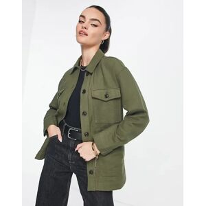 - Veste chemise gaufrÃ©e dans le dos - Vert Vert XS female