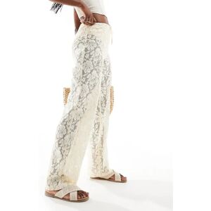 Nakd NA-KD - Pantalon en dentelle - Blanc Blanc 32 female - Publicité