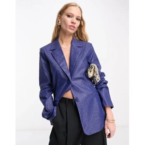 NA-KD x Mimi AR - Blazer d'ensemble oversize coupe ajustÃ©e - Bleu foncÃ© Bleu 34 female