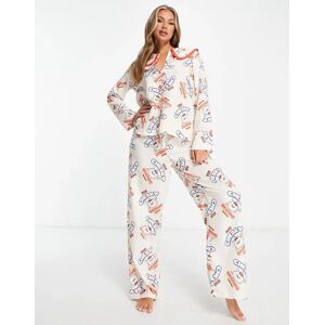 - Ensemble de pyjama avec top et pantalon Ã  imprimÃ© Cherry Dreams - CrÃ¨me-Sans opinion Sans opinion XL female