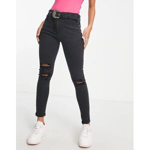 - Jean skinny avec ceinture - Anthracite-Gris Gris 42 female