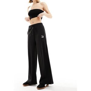 PUMA - Classics - Pantalon dÃ©contractÃ© en maille cÃ´telÃ©e - Noir Noir XS female - Publicité