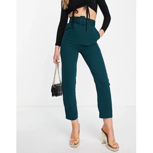 - Pantalon ajustÃ© taille haute avec boucle - Ã‰meraude-Vert Vert 44 female