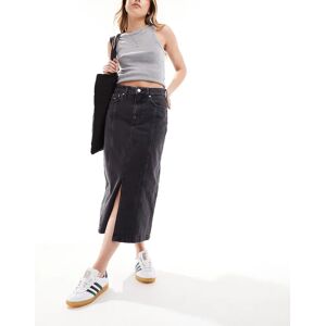 Tommy Jeans - Claire - Jupe en jean mi-longue - Noir Noir W32 female - Publicité