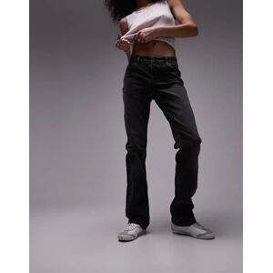 Topshop - Jean bootcut effet sali - Gris Gris W26 L32 female - Publicité