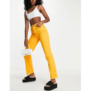 Topshop - Jean dad - Orange Orange W28 L32 female - Publicité