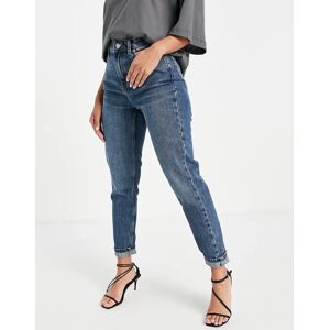 Topshop - Jean mom - Bleu authentique Bleu W28 L30 female - Publicité