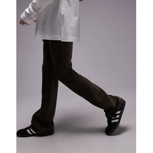 Topshop - Pantalon Ã©vasÃ© en velours cÃ´telÃ© stretch - Chocolat-Neutral Neutral 32 female - Publicité