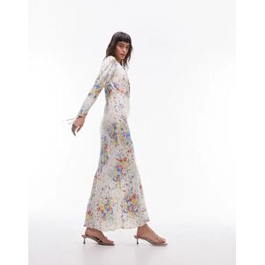Topshop - Robe longue Ã  fleurs vintage-Multicolore Multicolore 32 female - Publicité