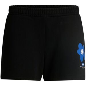 HUGO Short en molleton de coton avec logo de la nouvelle saison Noir S,L,M,XL,XS - Publicité