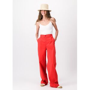 PANTALON DAMA En gabardine inconique CERISE 34,36,38,40,42