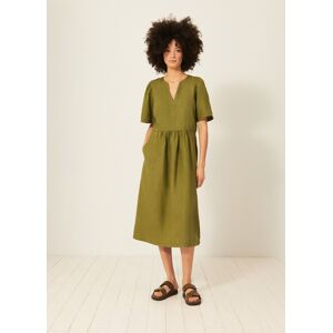 ROBE JADA En lin OLIVE L,M,S,XS