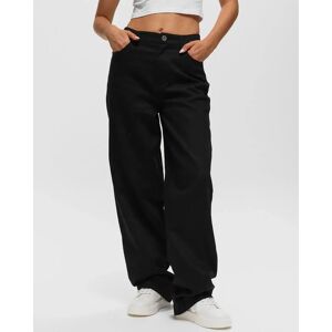 Twill Wide Leg Pants women Casual Pants black en taille:M