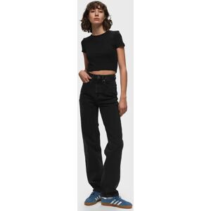 Cropped Tee women Shortsleeves black en taille:S