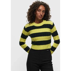 Evangeline Stripe women Pullovers black yellow en taille:S