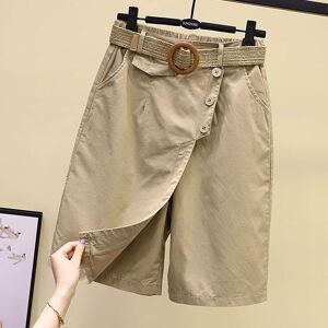 Pantalon jupe mi-longue taille haute avec ceinture élastique pour l été - Publicité