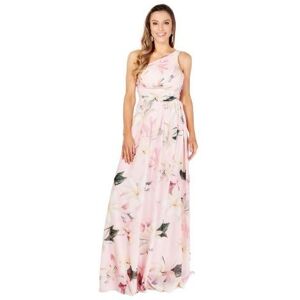 Womens/Ladies Floral Chiffon One Shoulder Maxi Dress