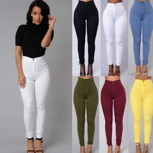 Pantalon slim élastique de couleur unie pour femmes, couleur bonbon, crayon, slim, leggings fins - Publicité
