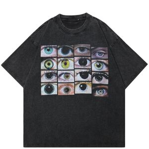 AKIN QUARTER 24 2024 Streetwear Eyes World Graphique T-shirt unisexe - Publicité
