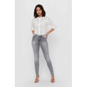 Jeans skinny poches boutons passant ceinture coton Femme ONLY - Publicité