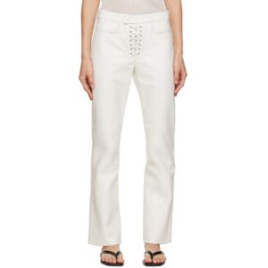 AGOLDE Pantalon Finley blanc en cuir - WAIST US 25 - Publicité