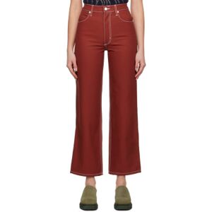 Eckhaus Latta Jean rouge exclusif à SSENSE - WAIST US 25 - Publicité