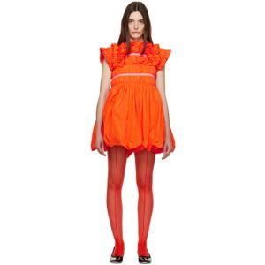 Molly Goddard Robe courte Stella orange - UK 6 - Publicité