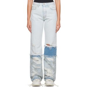 Heron Preston Jean étagé bleu - WAIST US 25 - Publicité